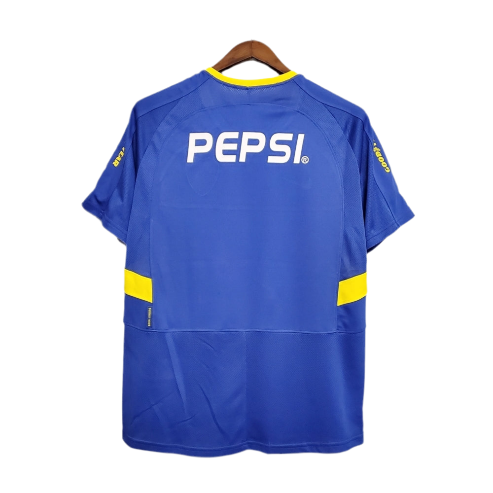 Camisa Boca Juniors Retrô 03/04 Azul e Amarela