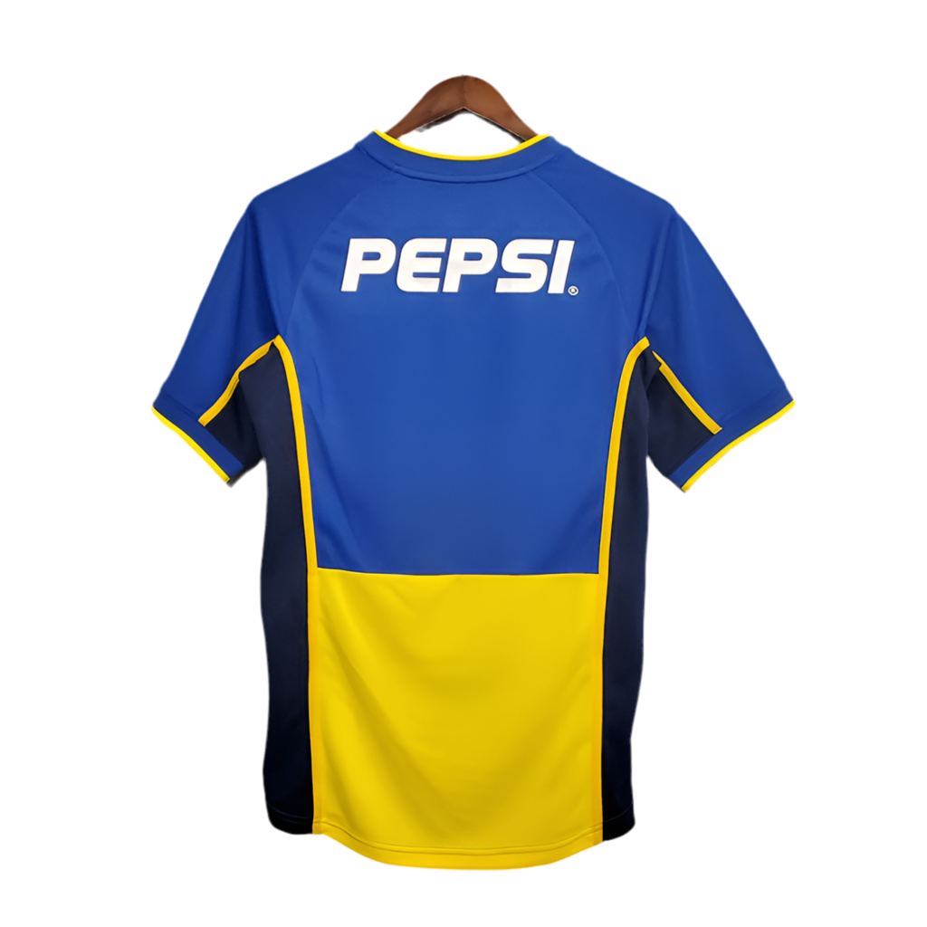 Camisa Boca Juniors Retrô 2002 Azul e Amarela -