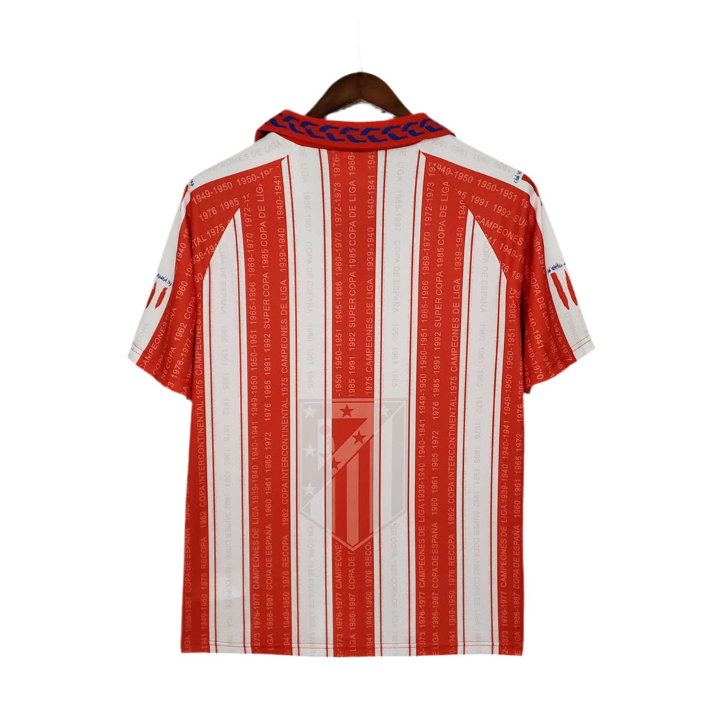Camisa Atlético de Madrid Retrô 1995/1996 - Branca e Vermelha