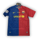Camisa Barcelona Retrô com Patch UEFA 2008/2009 - Azul e Vermelho