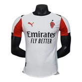 Camisa AC Milan II 25/26 - Jogador Puma Masculina - Branca com detalhes em vermelho e preto